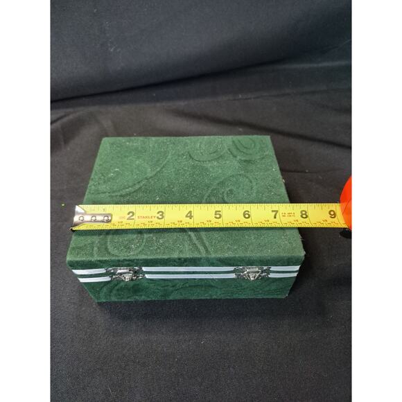 Marble Onyx Stone Goble Wine Glass Goblet Cup Set Velvet Case *VINTAGE* - Picture 11 of 11